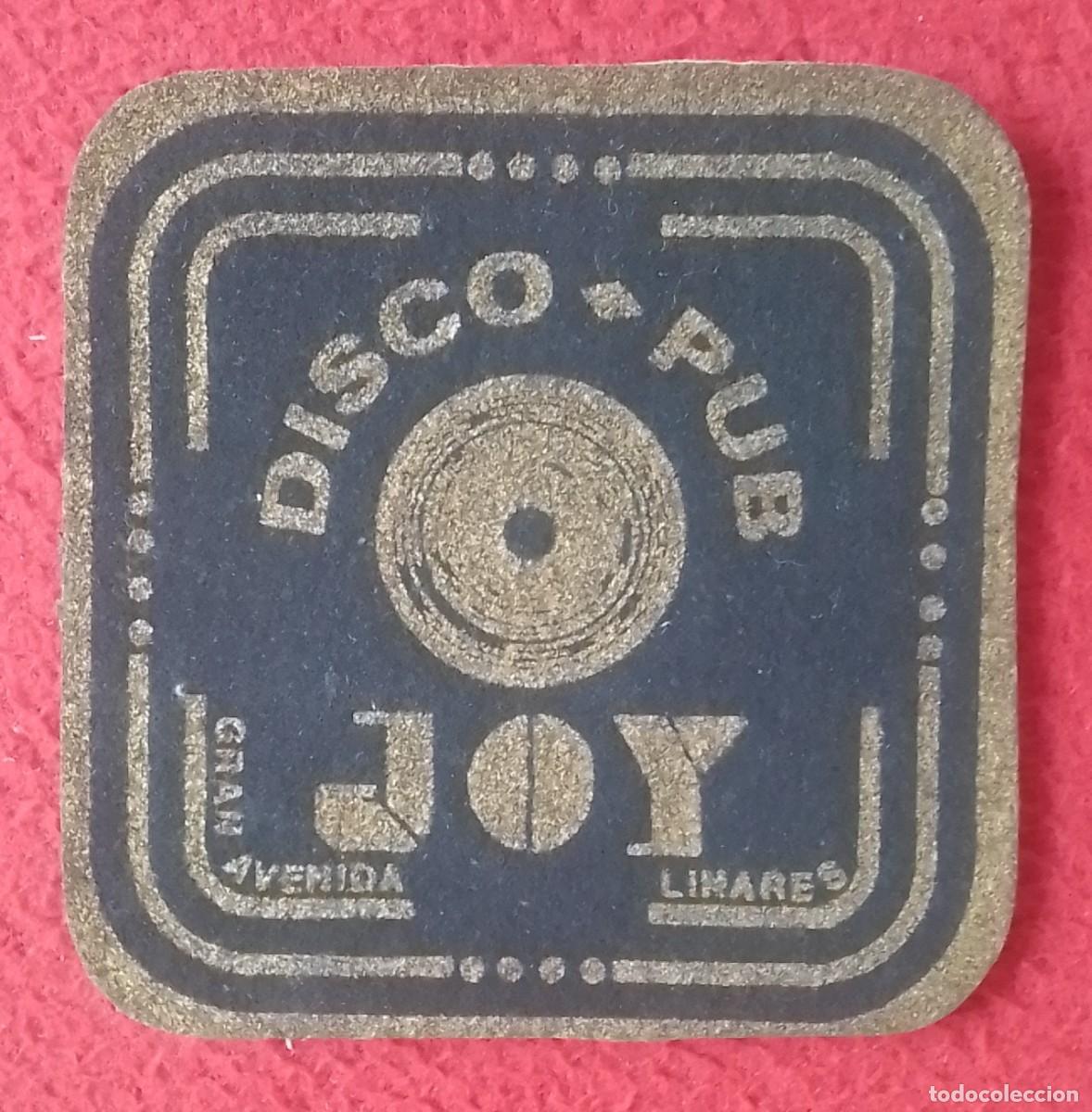 Otras Botellas y Bebidas Antiguas de colecci&oacute;n: ANTIGUO POSAVASOS OLD COASTER MAT DISCO PUB DISCOTECA JOY GRAN AVENIDA DE LINARES JA&Eacute;N..SPAIN SPAGNA
