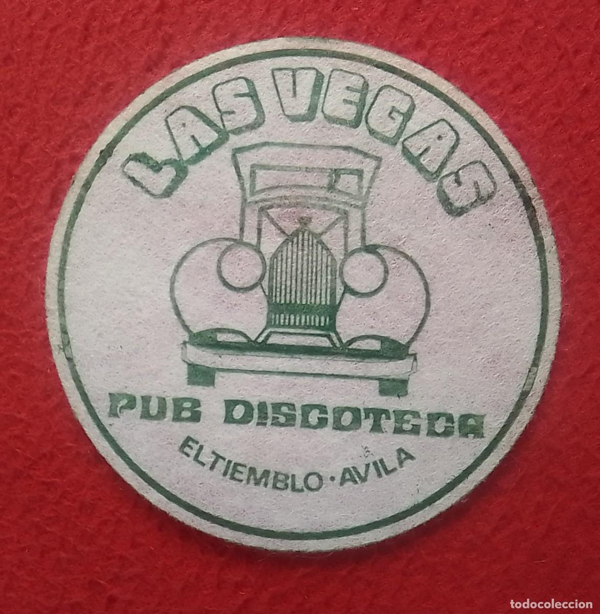 Collecting other Bottles and Drinks: ANTIGUO POSAVASOS OLD COASTER MAT LAS VEGAS PUB DISCOTECA EL TIEMBLO &Aacute;VILA CASTILLA Y LE&Oacute;N..SPAIN..