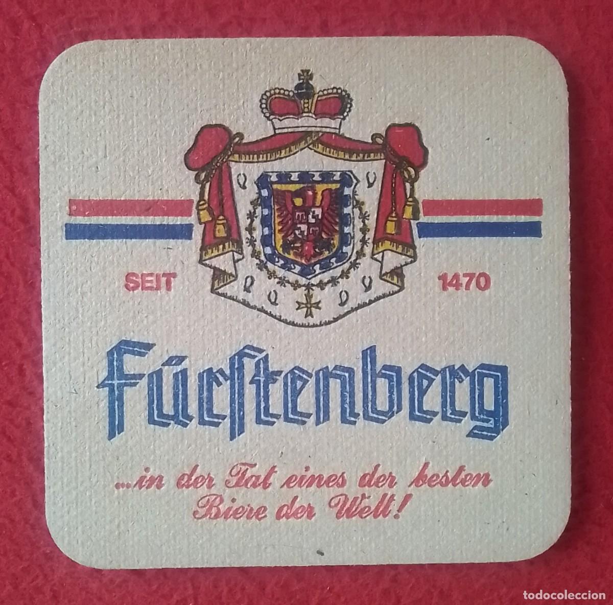 Otras Botellas y Bebidas Antiguas de colecci&oacute;n: POSAVASOS COASTER MAT SEIT 1470 FURSTENBERG BREWEREI ALEMANIA ? GERMANY ? CERVEZA BEER BIERE BIER...