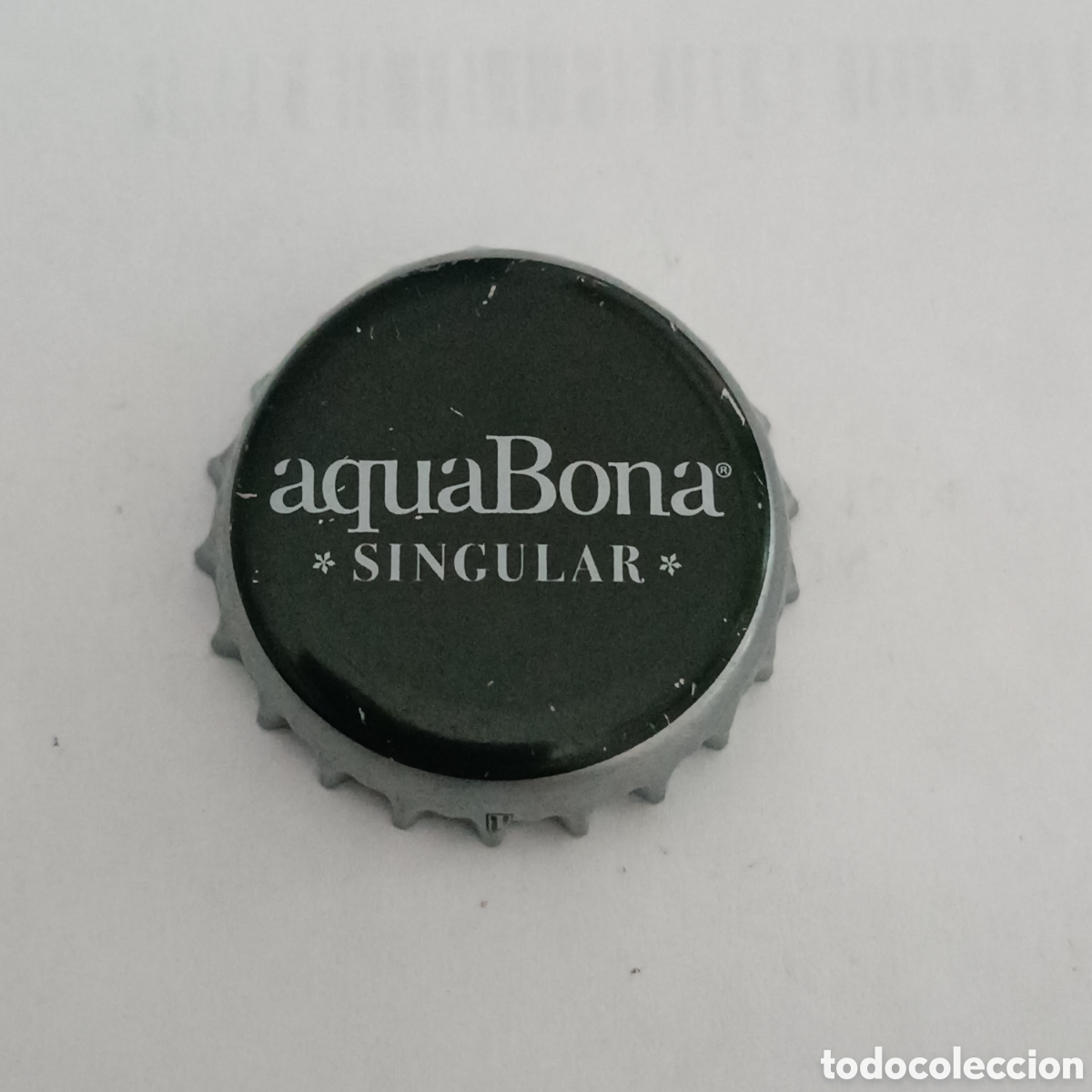 Otras Botellas y Bebidas Antiguas de colecci&oacute;n: CHAPA AQUA BONA SINGULAR NEGRA