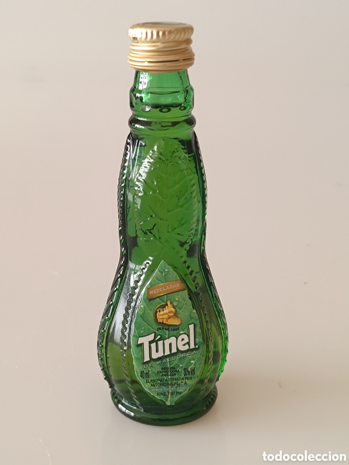 Otras Botellas y Bebidas Antiguas de colecci&oacute;n: Botell&iacute;n licor t&uacute;nel mallorca 40ml