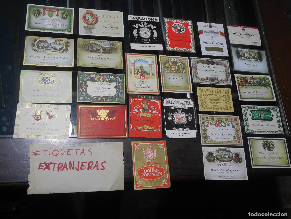 Otras Botellas y Bebidas Antiguas de colecci&oacute;n: Colecci&oacute;n de 25 etiquetas de botellas de vino de los a&ntilde;os 1950 - 1951 - 1952