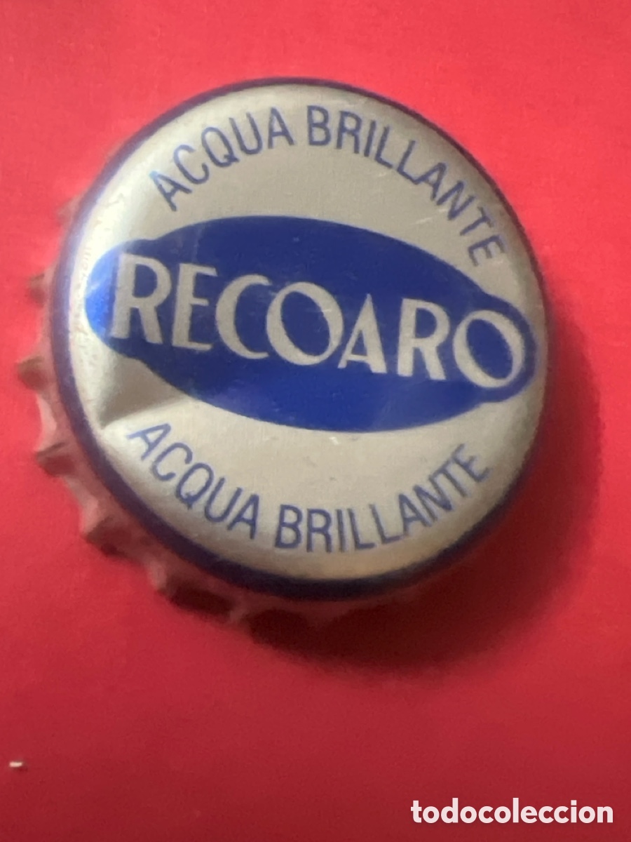 Otras Botellas y Bebidas Antiguas de colecci&oacute;n: T4/X46/H2. CHAPA AGUA Recoaro Acqua Brillante Acqua Brillante