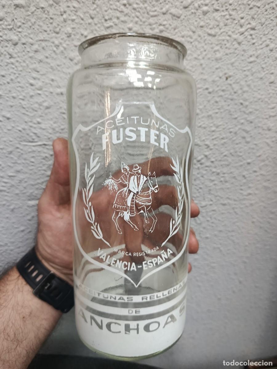 Otras Botellas y Bebidas Antiguas de colecci&oacute;n: Bote de aceitunas Fuster, Valencia.A&ntilde;os 60
