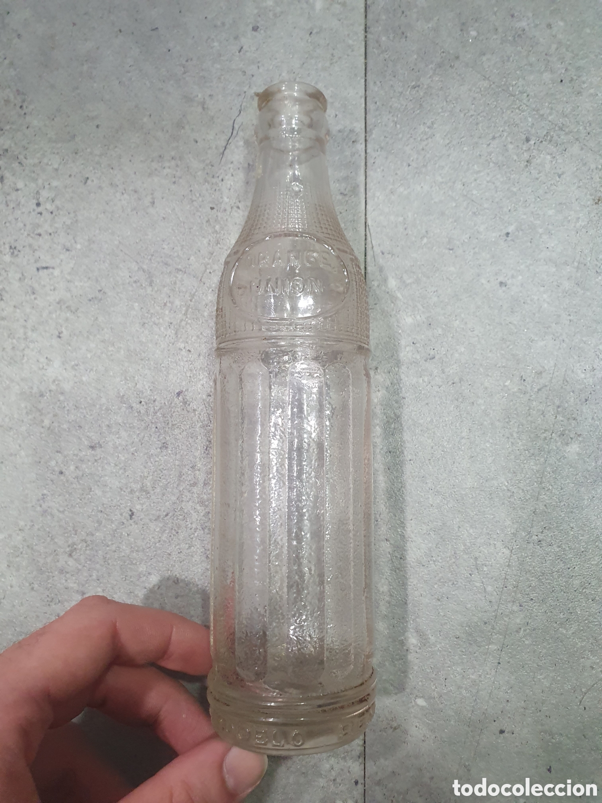Otras Botellas y Bebidas Antiguas de colecci&oacute;n: Rara Botella Orange Uni&oacute;n. La Uni&oacute;n Coru&ntilde;esa. La Coru&ntilde;a. (L98)