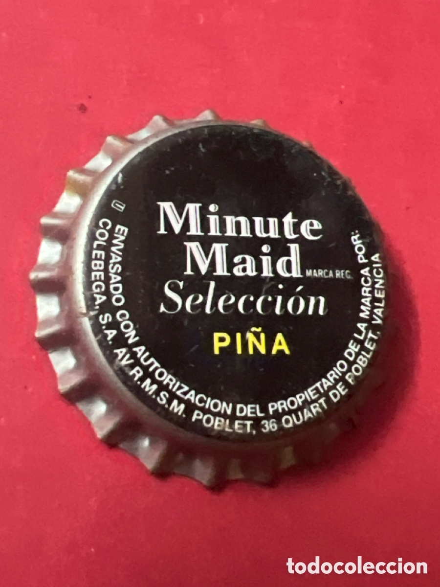 Otras Botellas y Bebidas Antiguas de colecci&oacute;n: T4/X43/N1. chapa sin usar - refresco - ESPA&Ntilde;A - Minute Maid Pi&ntilde;a