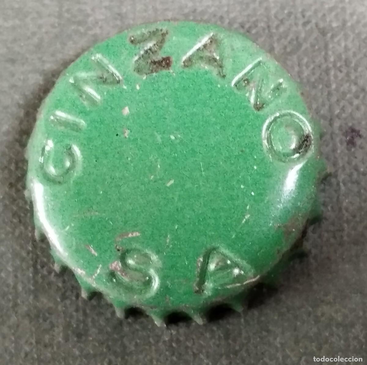 Otras Botellas y Bebidas Antiguas de colecci&oacute;n: ANTIGUO TAPON CORONA CINZANO S.A. COLOR VERDE