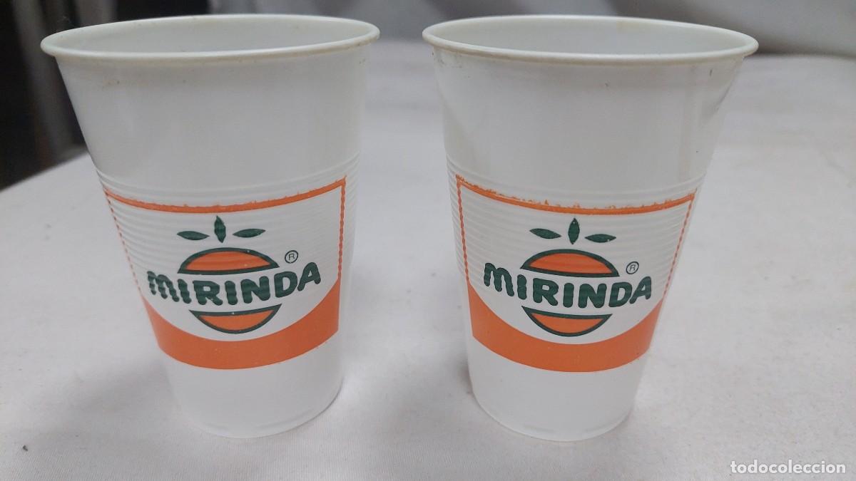 Otras Botellas y Bebidas Antiguas de colecci&oacute;n: Pareja de vasos de guateque Mirinda