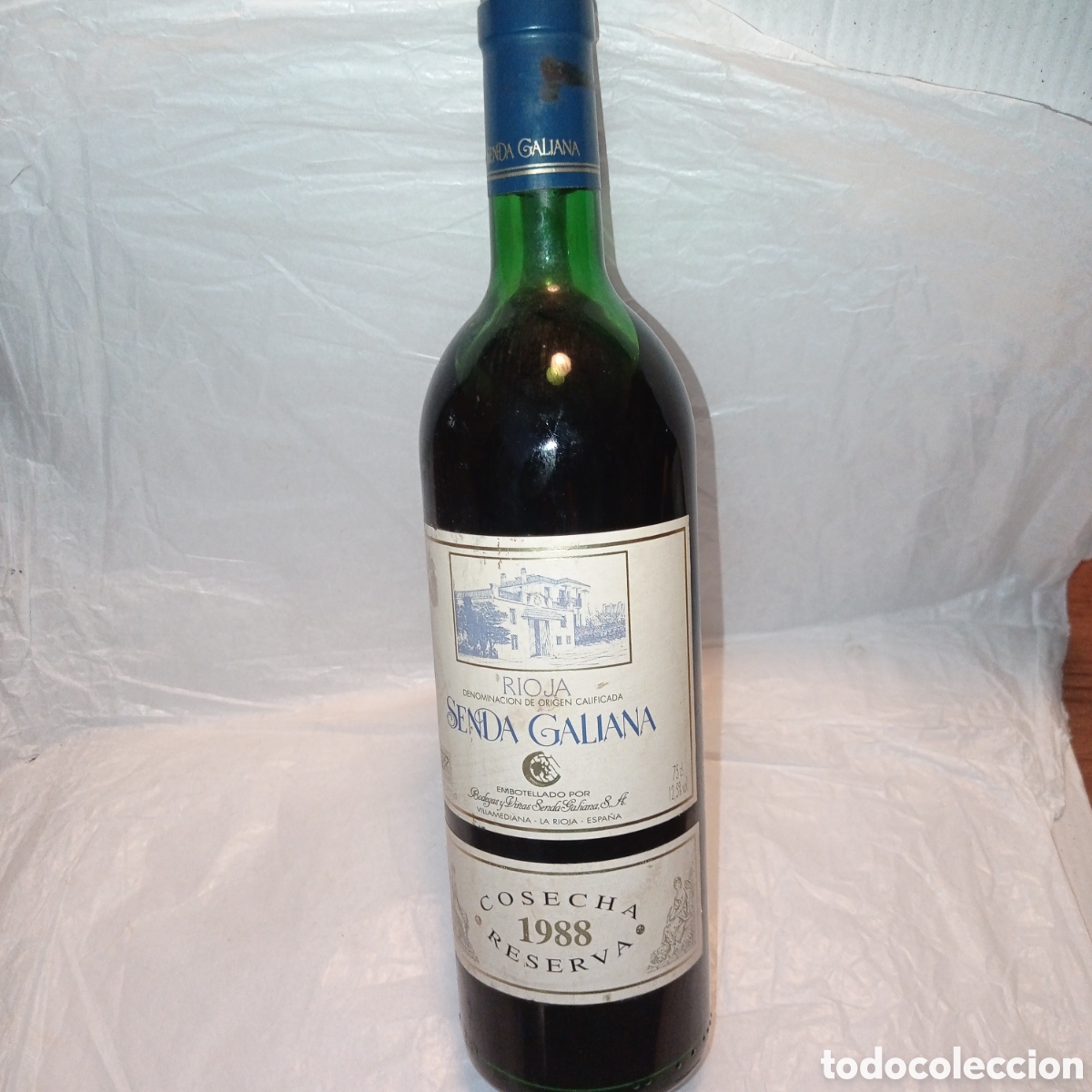 Otras Botellas y Bebidas Antiguas de colecci&oacute;n: VINO COLECCION BOTELLA DE RIOJA SENDA GALIANA DE 1988