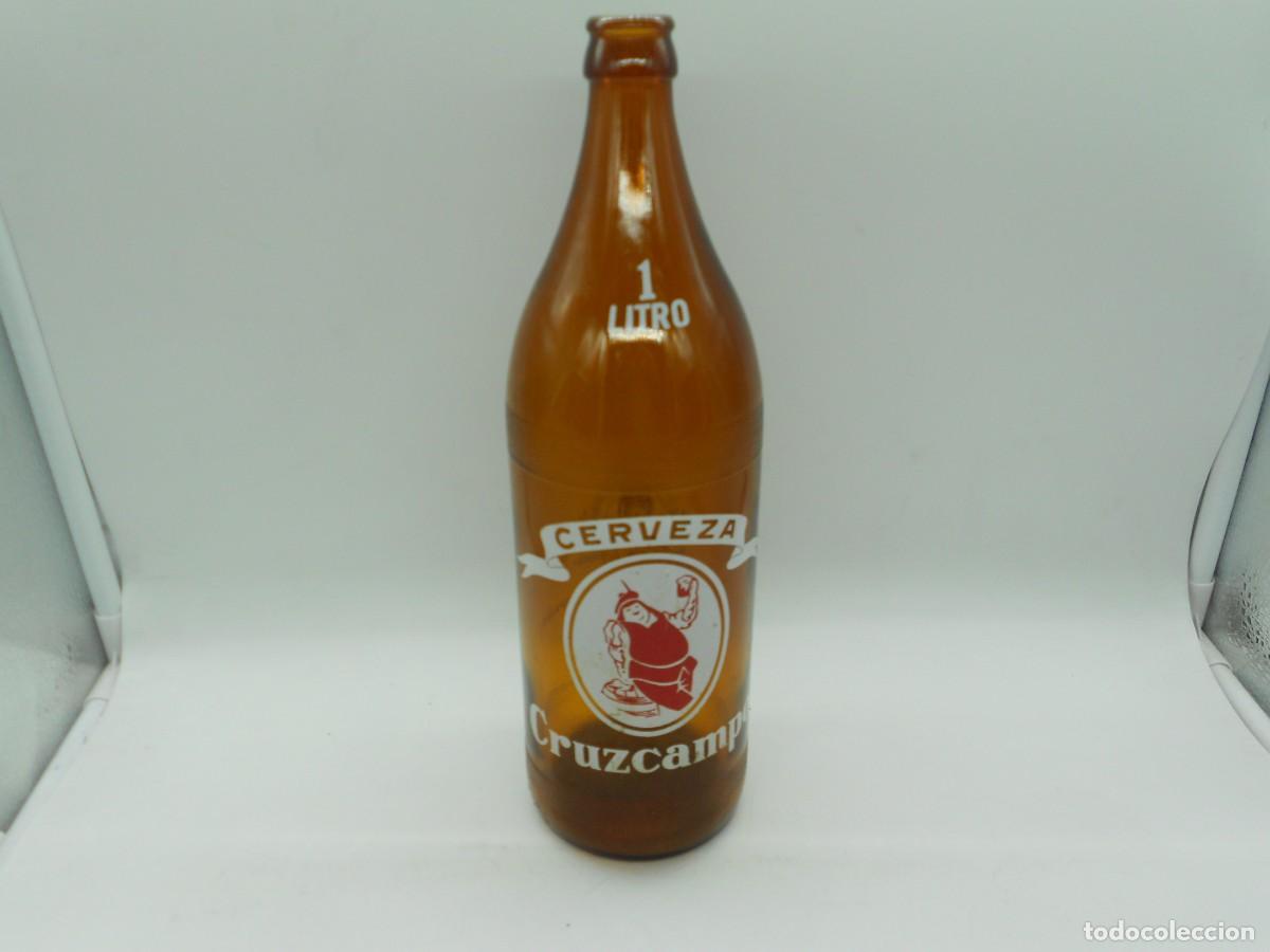 Otras Botellas y Bebidas Antiguas de colecci&oacute;n: botella 1 litro cruzcampo necesita repasar limpieza