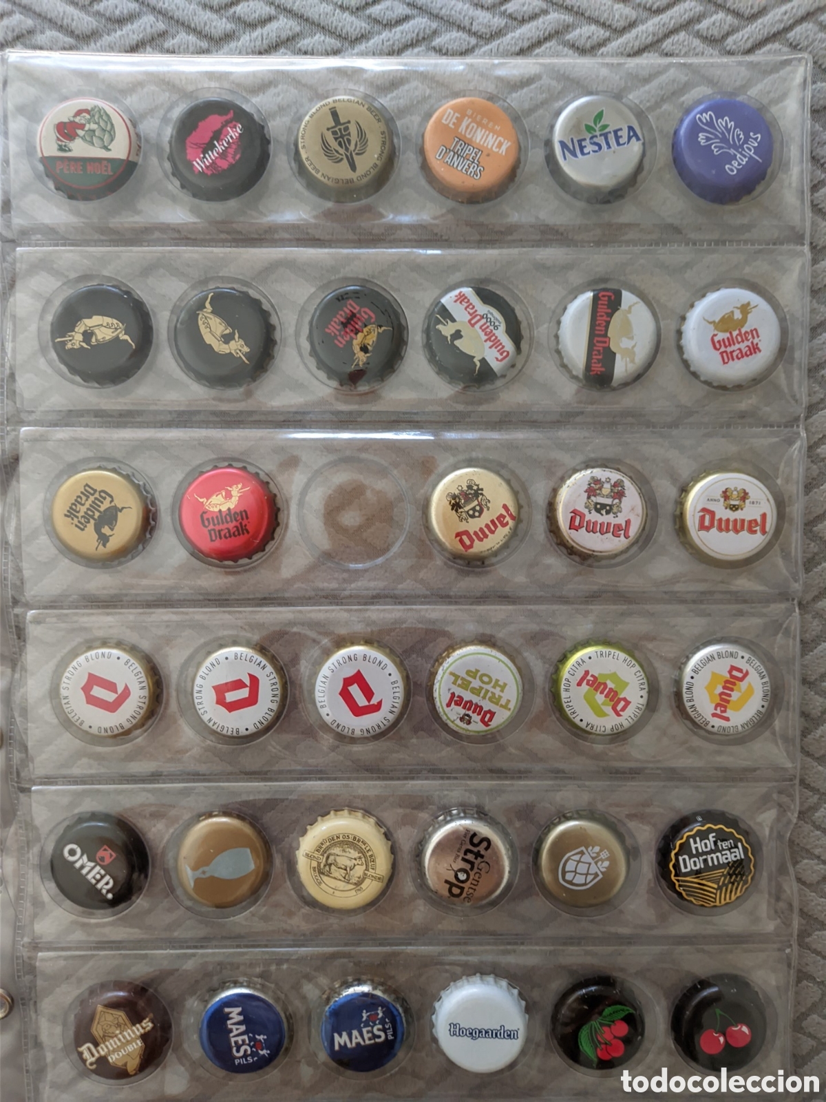 Otras Botellas y Bebidas Antiguas de colecci&oacute;n: Chapas corona a elegir (B&eacute;lgica)
