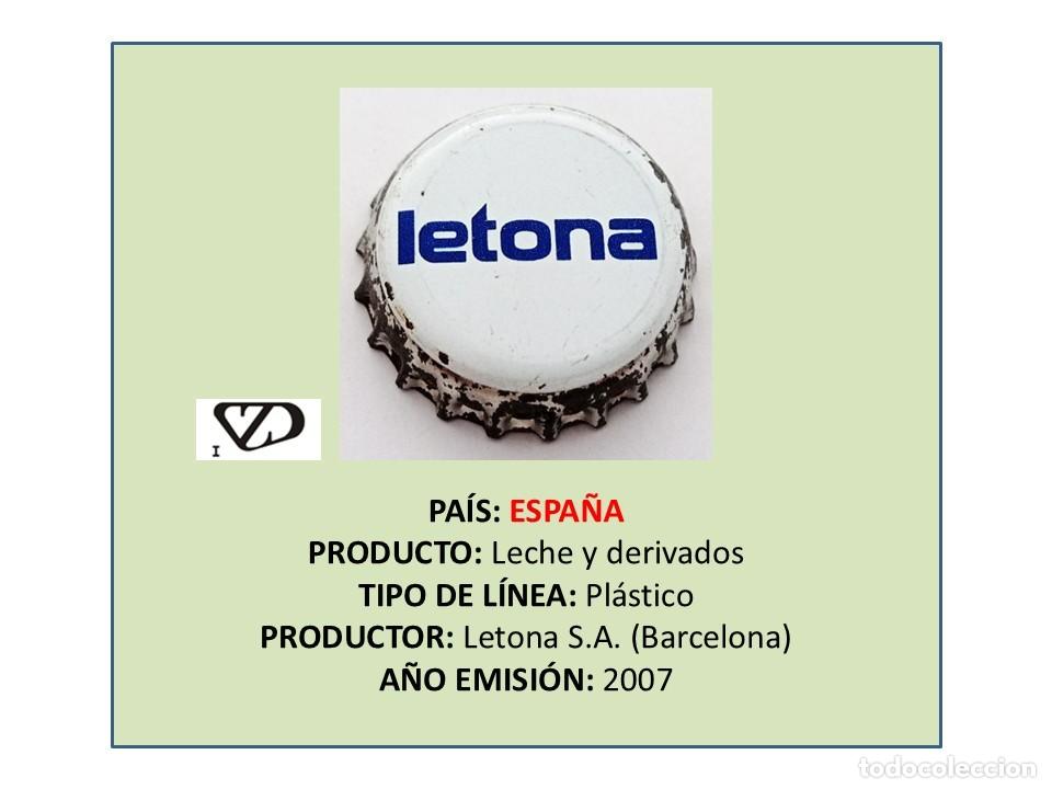 Otras Botellas y Bebidas Antiguas de colecci&oacute;n: TAPON CORONA CAPSULA CHAPA LECHE LETONA (ESPA&Ntilde;A)