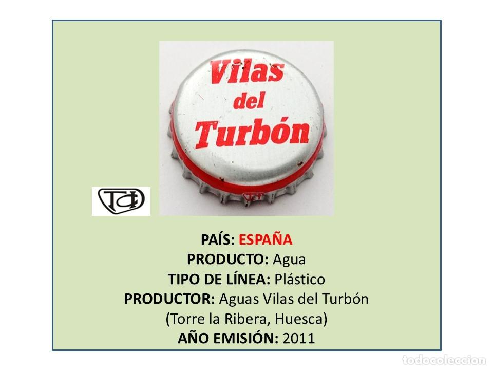 Otras Botellas y Bebidas Antiguas de colecci&oacute;n: TAPON CORONA CAPSULA CHAPA AGUA VILAS DEL TURB&Oacute;N (ESPA&Ntilde;A)