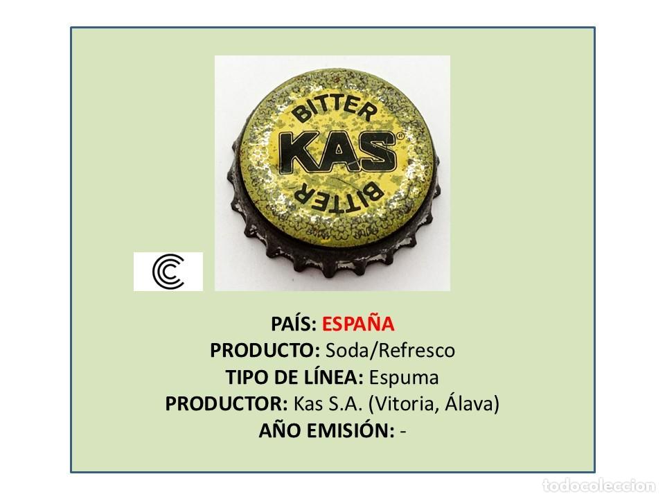 Otras Botellas y Bebidas Antiguas de colecci&oacute;n: TAPON CORONA CAPSULA CHAPA SODA/REFRESCO BITTER KAS (ESPA&Ntilde;A)