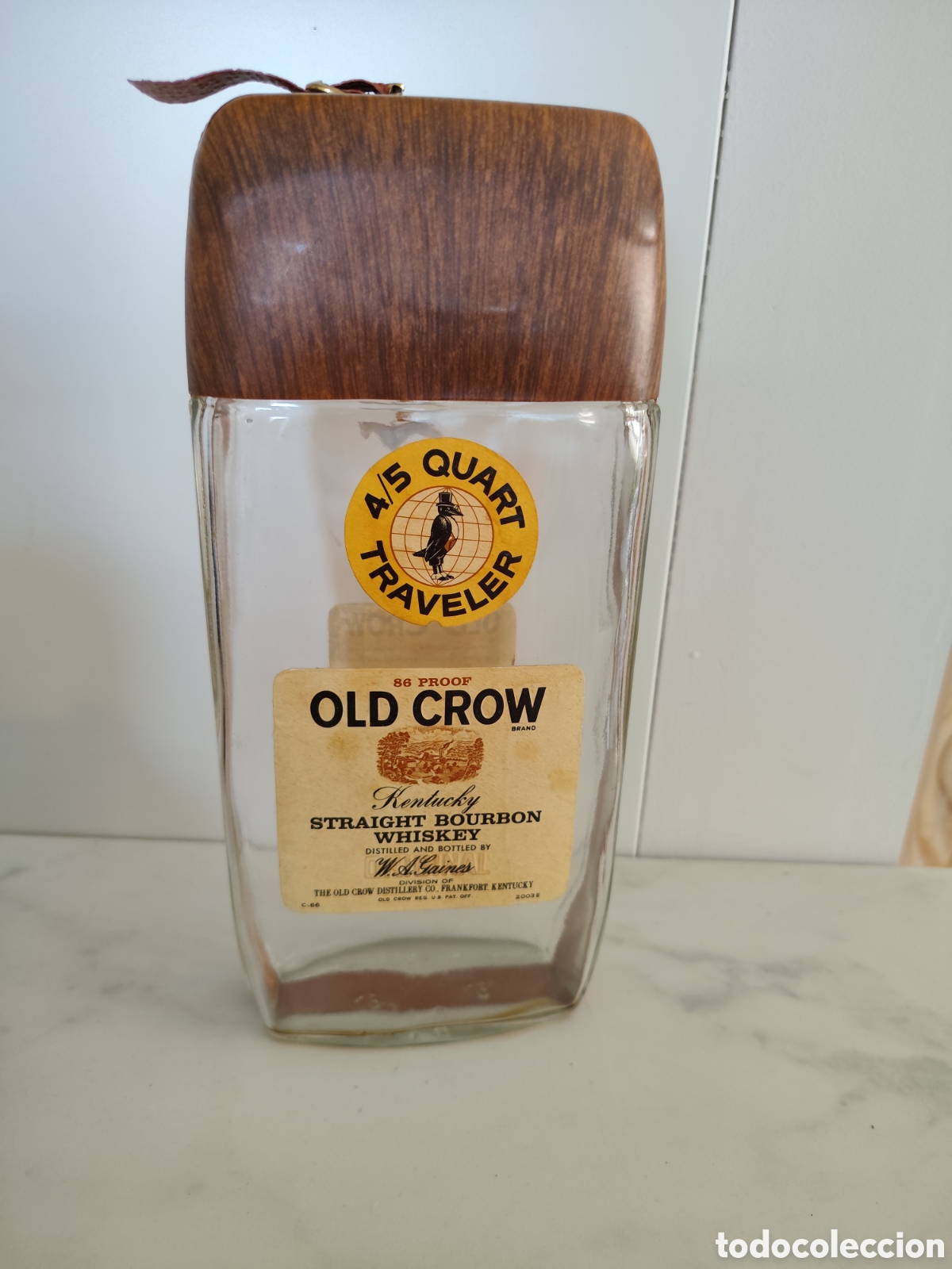 Otras Botellas y Bebidas Antiguas de colecci&oacute;n: Old crow whiskey kentuchy