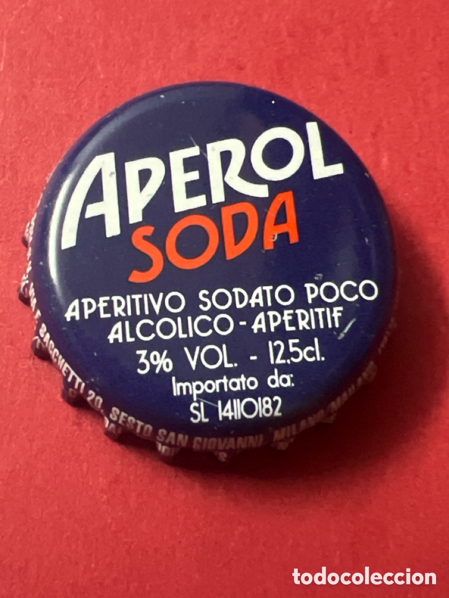 Otras Botellas y Bebidas Antiguas de colecci&oacute;n: T4/X70/L2. CHAPA APEROL SODA