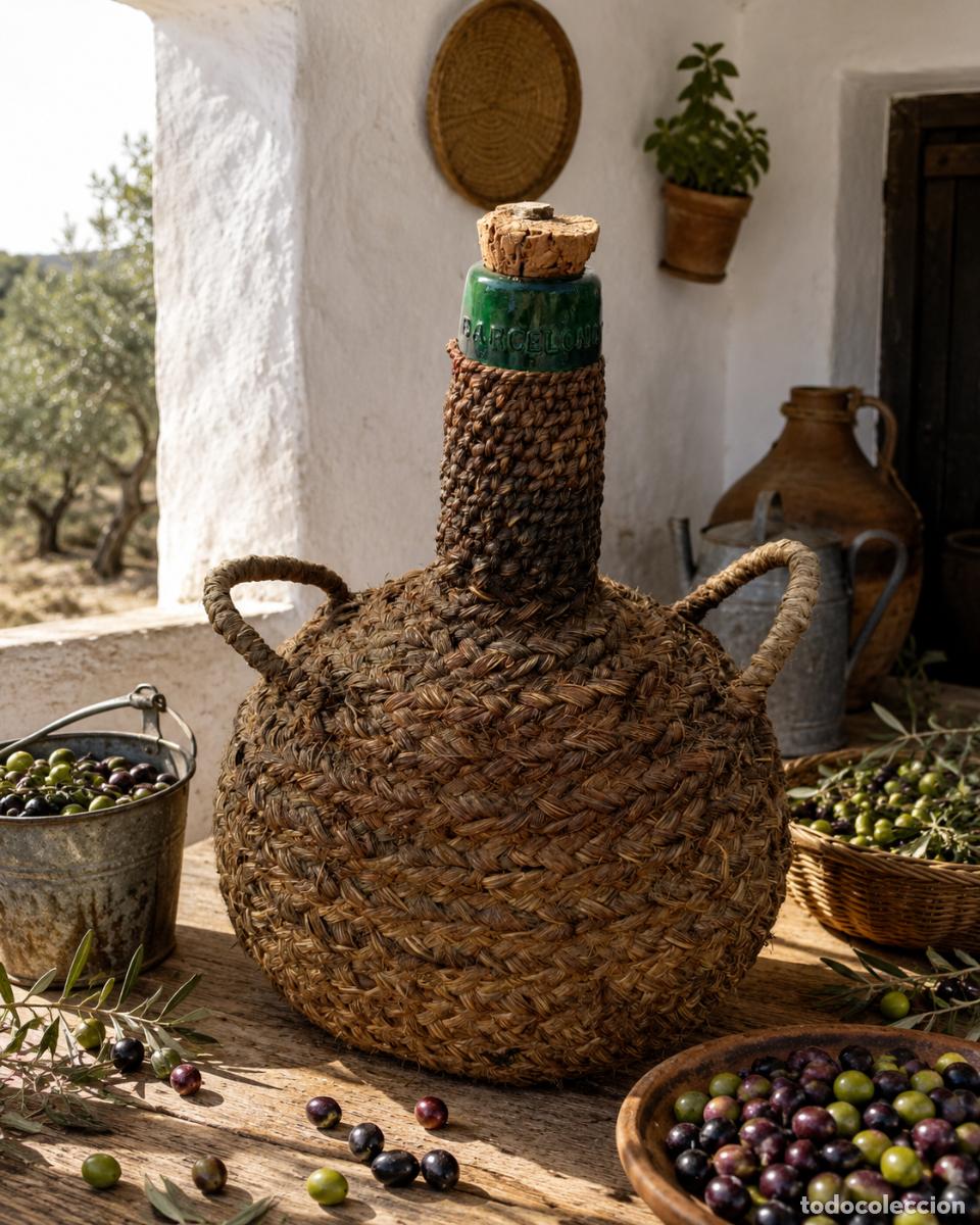 Otras Botellas y Bebidas Antiguas de colecci&oacute;n: DAMAJUANA FORRADA DE ESPARTO