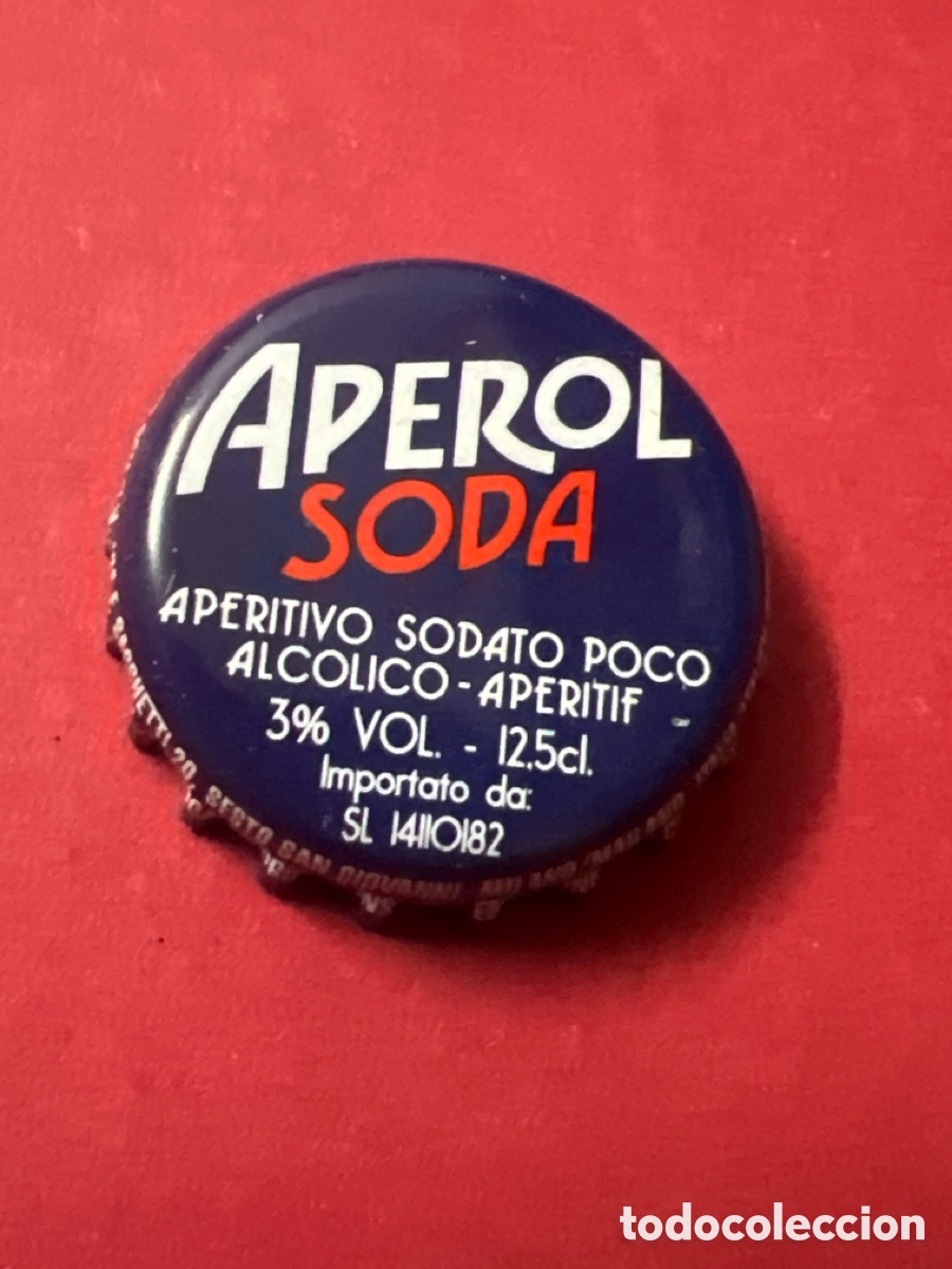 Otras Botellas y Bebidas Antiguas de colecci&oacute;n: T4/X70/O4. CHAPA SODA/REFRESCO - APEROL SODA