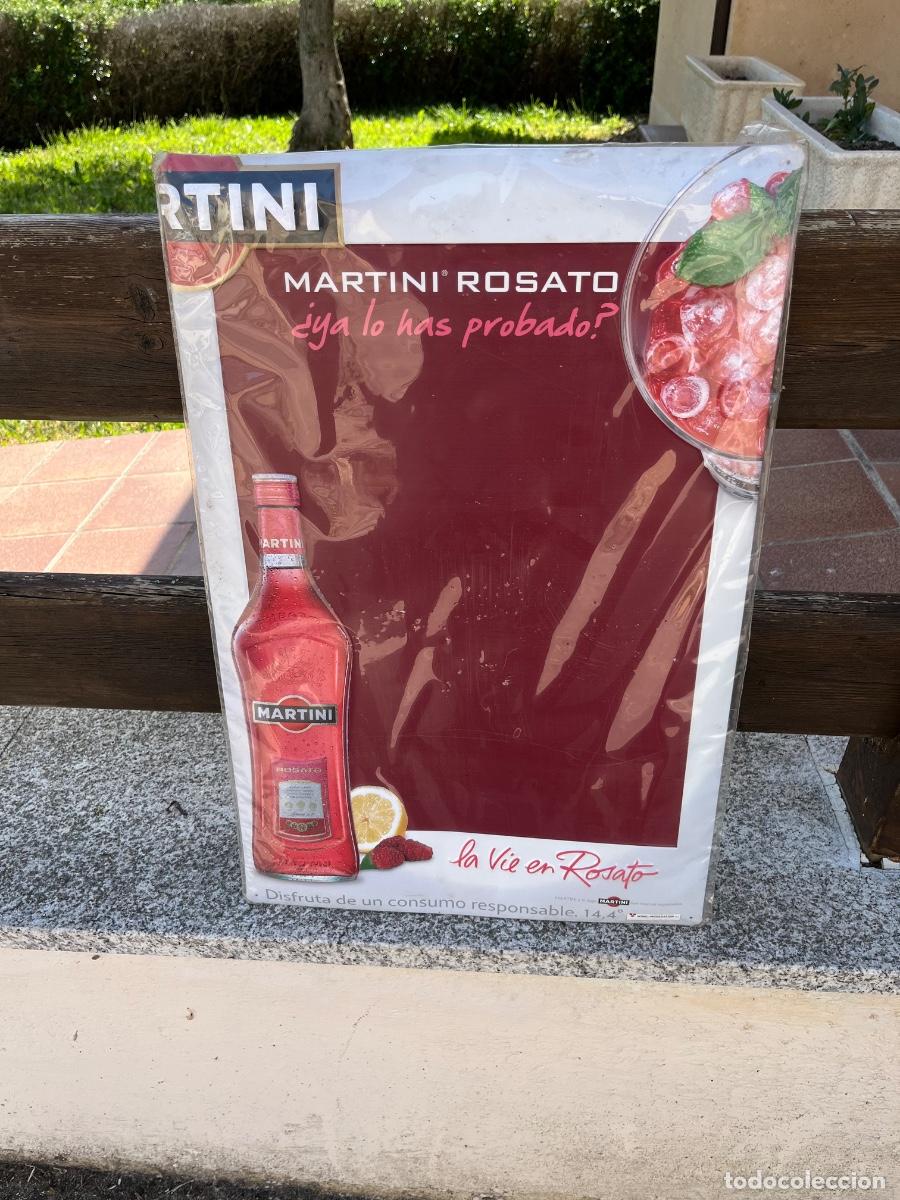 Otras Botellas y Bebidas Antiguas de colecci&oacute;n: Martini, chapa metal original
