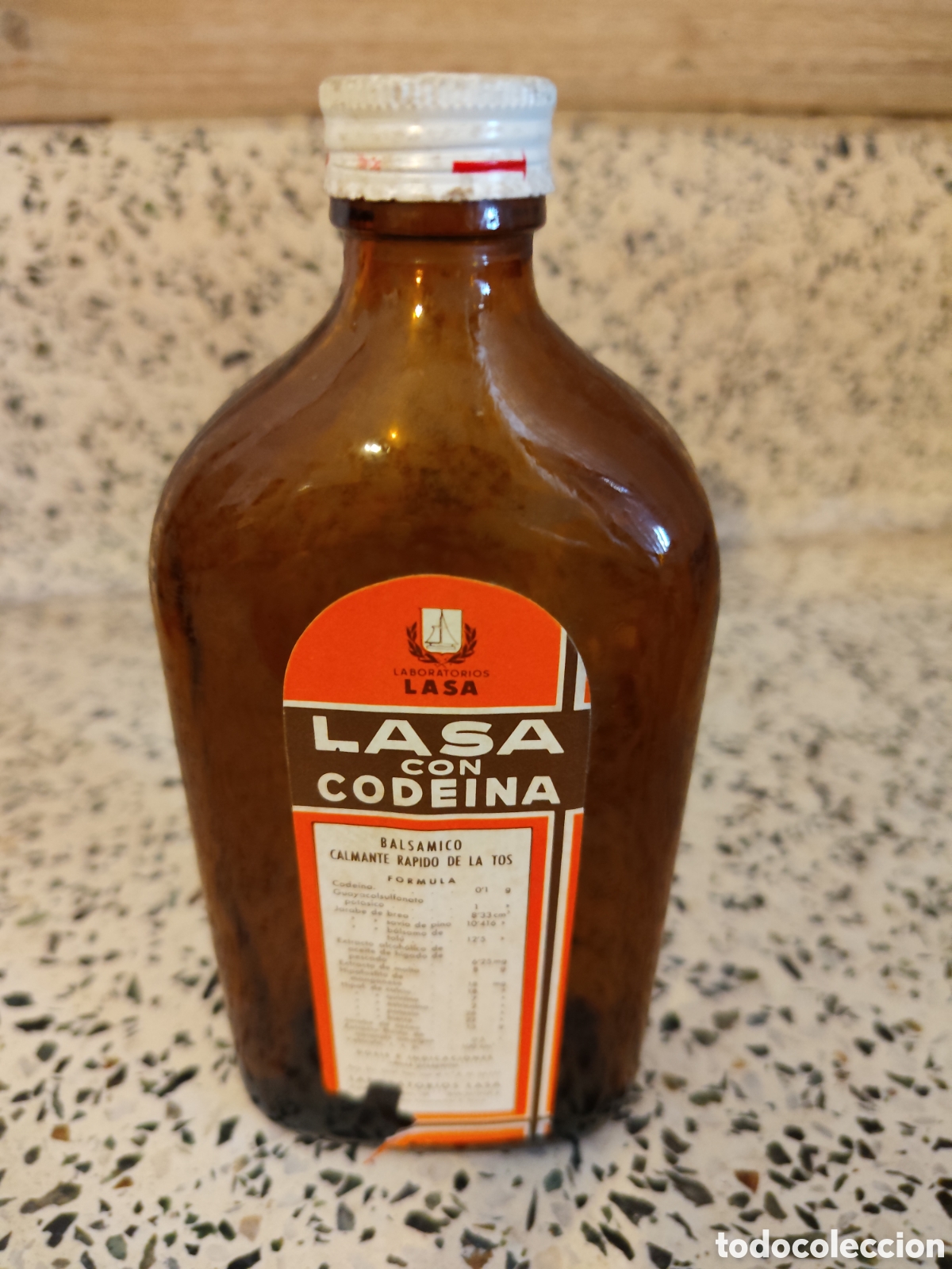 Otras Botellas y Bebidas Antiguas de colecci&oacute;n: Frasco de Jarabe Lasa