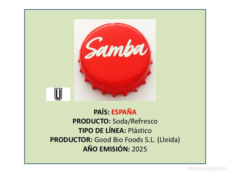 Otras Botellas y Bebidas Antiguas de colecci&oacute;n: TAPON CORONA CAPSULA CHAPA SODA/REFRESCO SAMBA (ESPA&Ntilde;A)