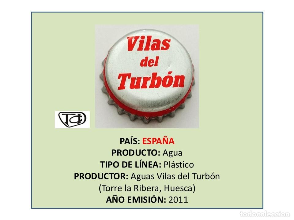 Otras Botellas y Bebidas Antiguas de colecci&oacute;n: TAPON CORONA CAPSULA CHAPA AGUA VILAS DEL TURB&Oacute;N (ESPA&Ntilde;A)