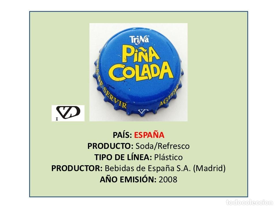 Otras Botellas y Bebidas Antiguas de colecci&oacute;n: TAPON CORONA CAPSULA CHAPA SODA/REFRESCO TRINA PI&Ntilde;A COLADA (ESPA&Ntilde;A)