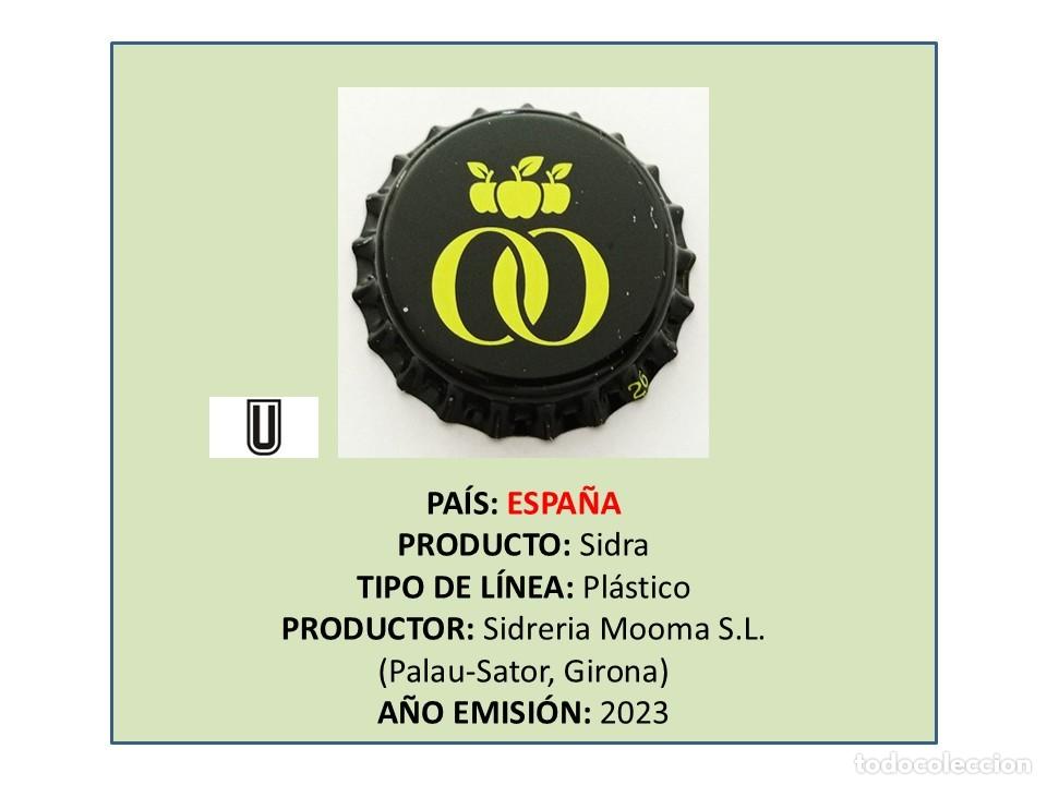 Otras Botellas y Bebidas Antiguas de colecci&oacute;n: TAPON CORONA CAPSULA CHAPA SIDRA MOOMA (ESPA&Ntilde;A)