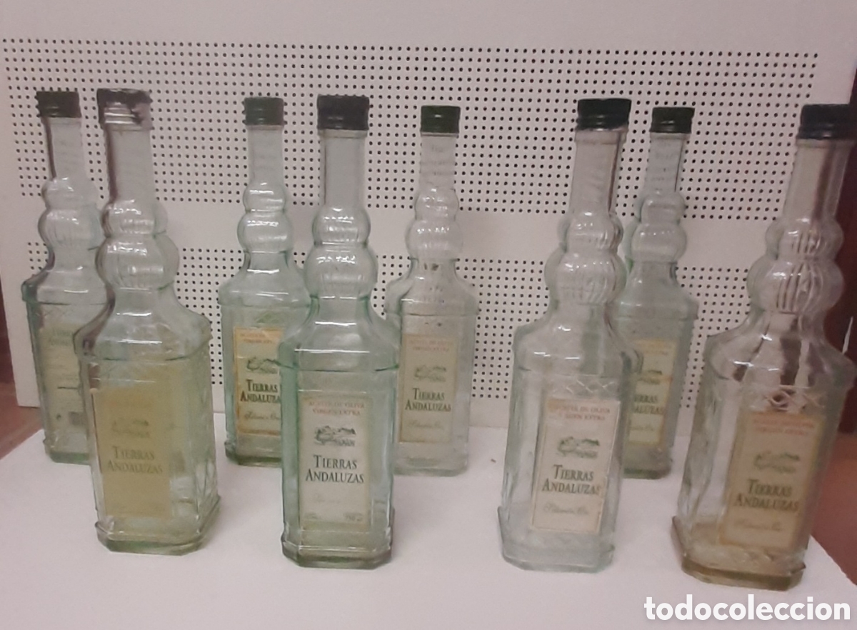 Otras Botellas y Bebidas Antiguas de colecci&oacute;n: 8 botellas de aceite vacias