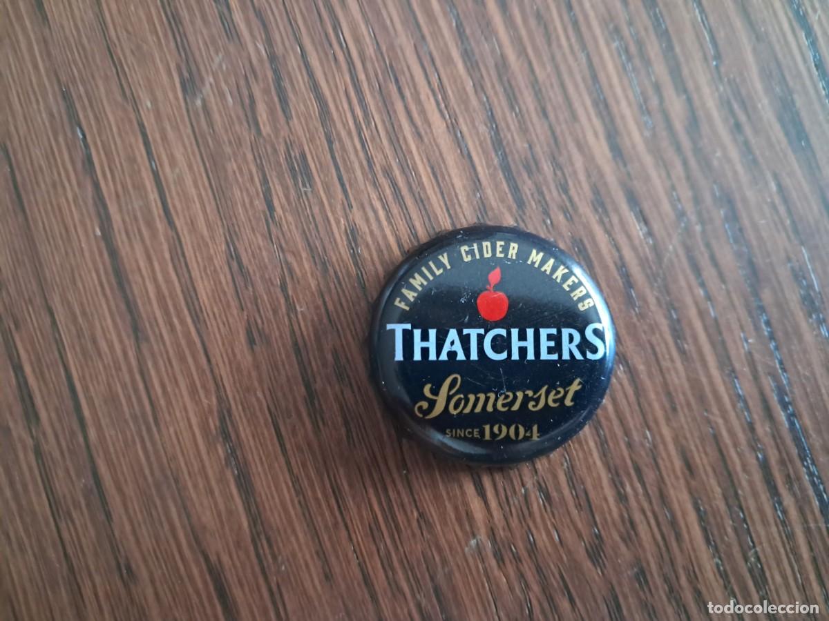 Otras Botellas y Bebidas Antiguas de colecci&oacute;n: chapa tap&oacute;n corona de sidra, Thatchers.