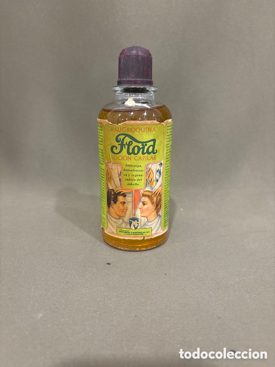 Otras Botellas y Bebidas Antiguas de colecci&oacute;n: FRASCO. BOTELLA. LOCI&Oacute;N CAPILAR FLO&Iuml;D*LLENA Y SIN ABRIR*