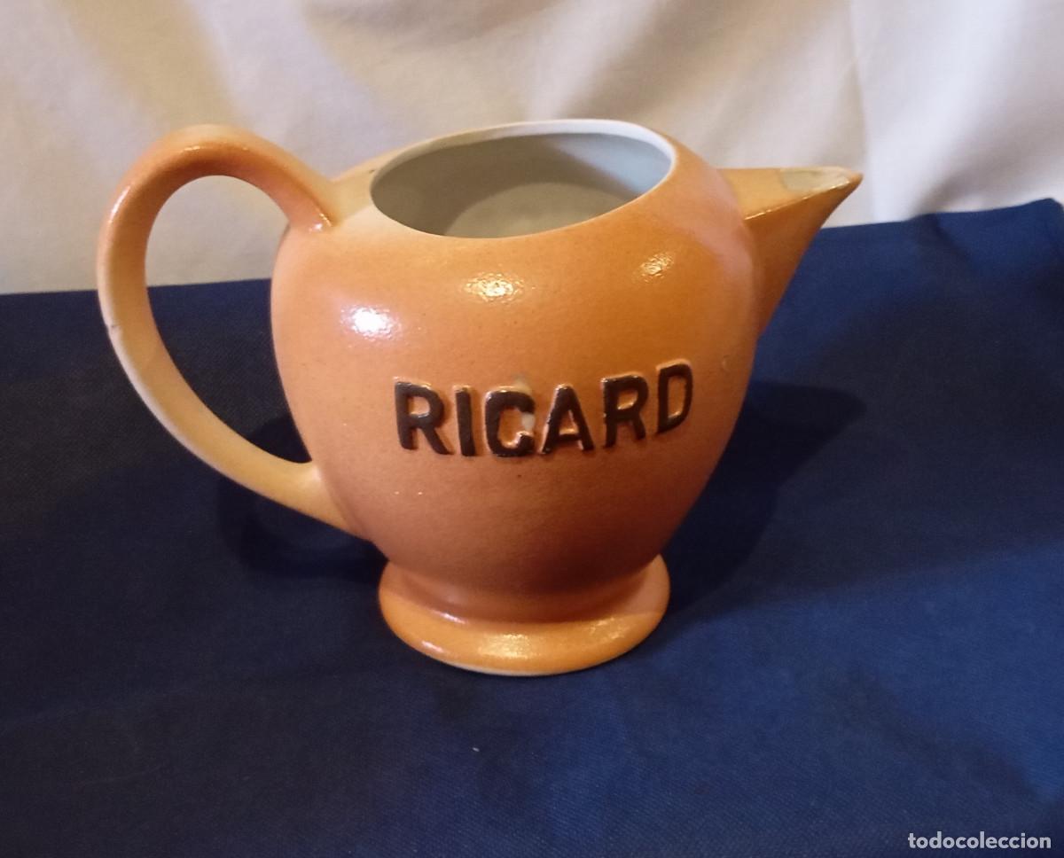 Otras Botellas y Bebidas Antiguas de colecci&oacute;n: Jarra cer&aacute;mica naranja Ricard