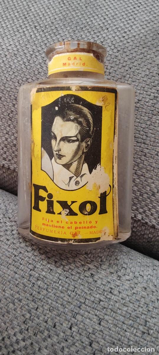 Otras Botellas y Bebidas Antiguas de colecci&oacute;n: Antigua botella publicitaria de fijador FIXOL perfumer&iacute;a Gal Madrid