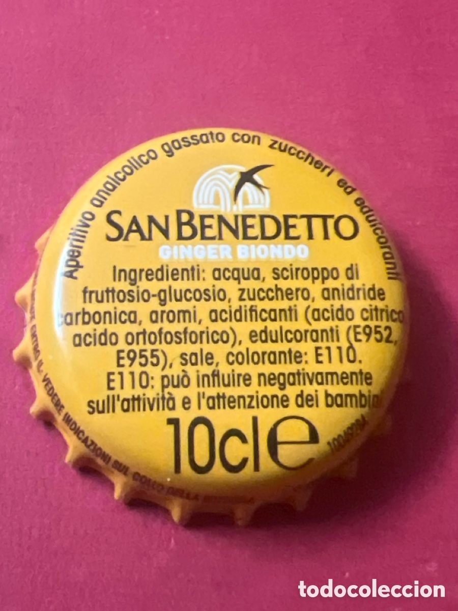 Otras Botellas y Bebidas Antiguas de colecci&oacute;n: T4/X79/C3. CHAPA SODA REFRESCO - SAN BENEDETTO