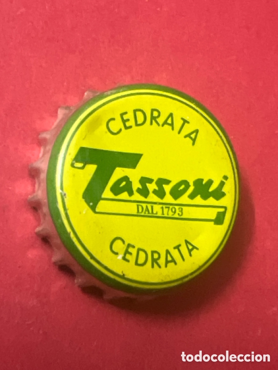 Otras Botellas y Bebidas Antiguas de colecci&oacute;n: T4/X79/D1. CHAPA SODA/REFRESCO. Tassoni Dal 1793 Cedrata