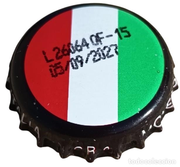 Otras Botellas y Bebidas Antiguas de colecci&oacute;n: Italia Capsule Crown Cap Molecola Cola boisson couleurs drapeau RP535 tap&oacute;n corona