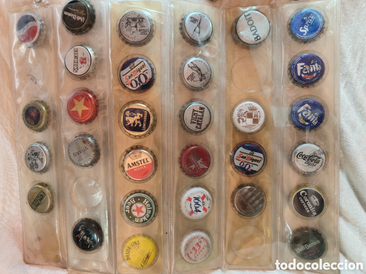 Otras Botellas y Bebidas Antiguas de colecci&oacute;n: Lote 110 placas Cerveza y Refrescos resto coleccion
