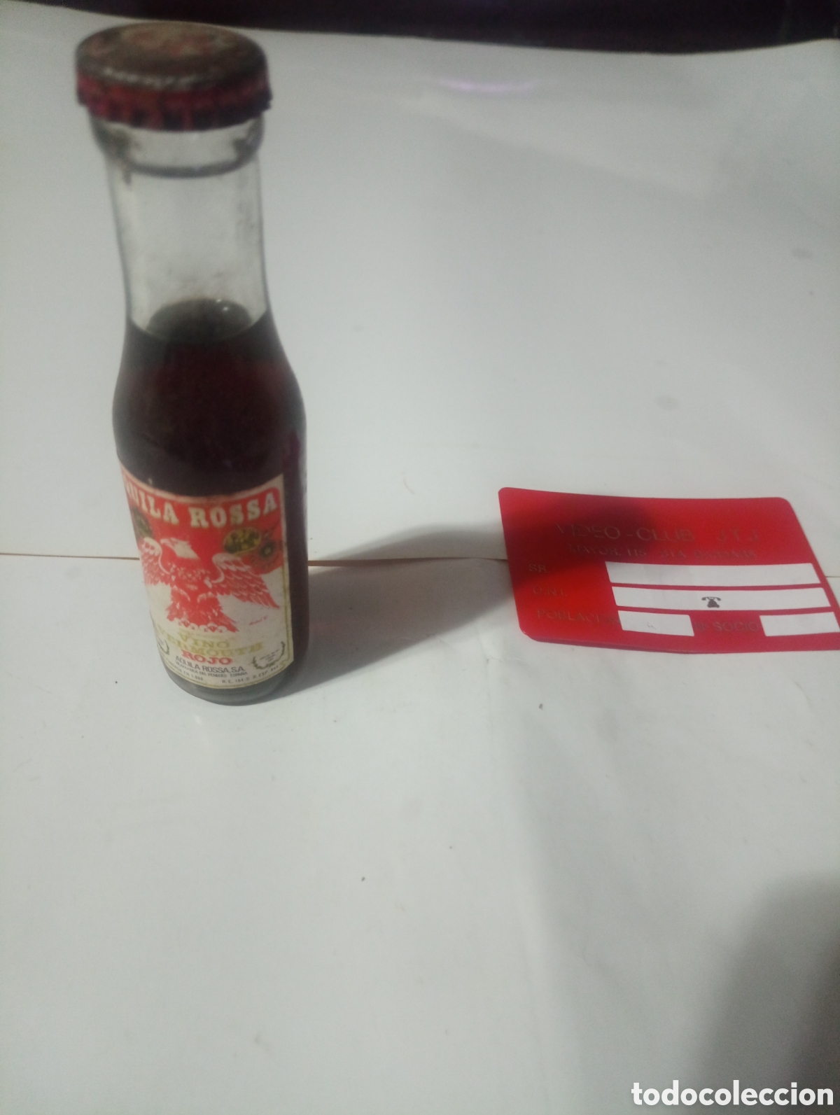 Otras Botellas y Bebidas Antiguas de colecci&oacute;n: Botell&iacute;n aquila rossa vermouth