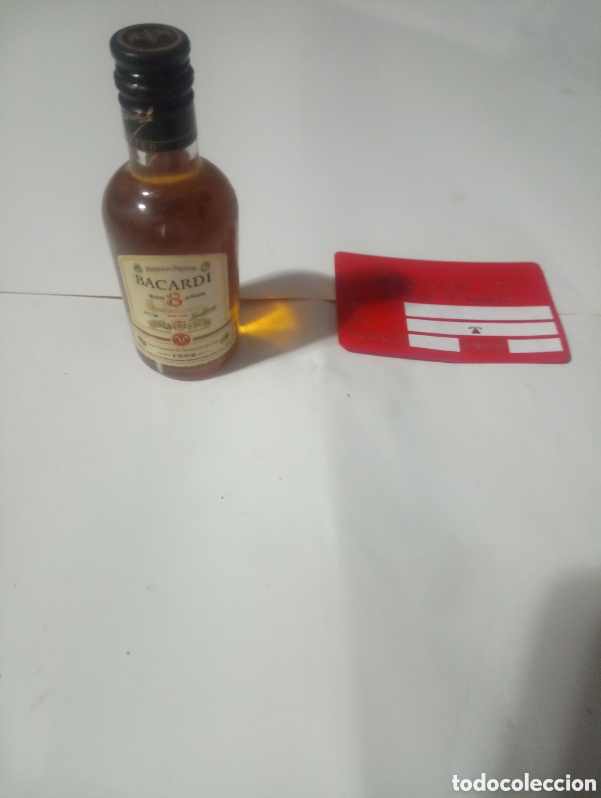 Otras Botellas y Bebidas Antiguas de colecci&oacute;n: Botell&iacute;n ron Bacardi 8 a&ntilde;os
