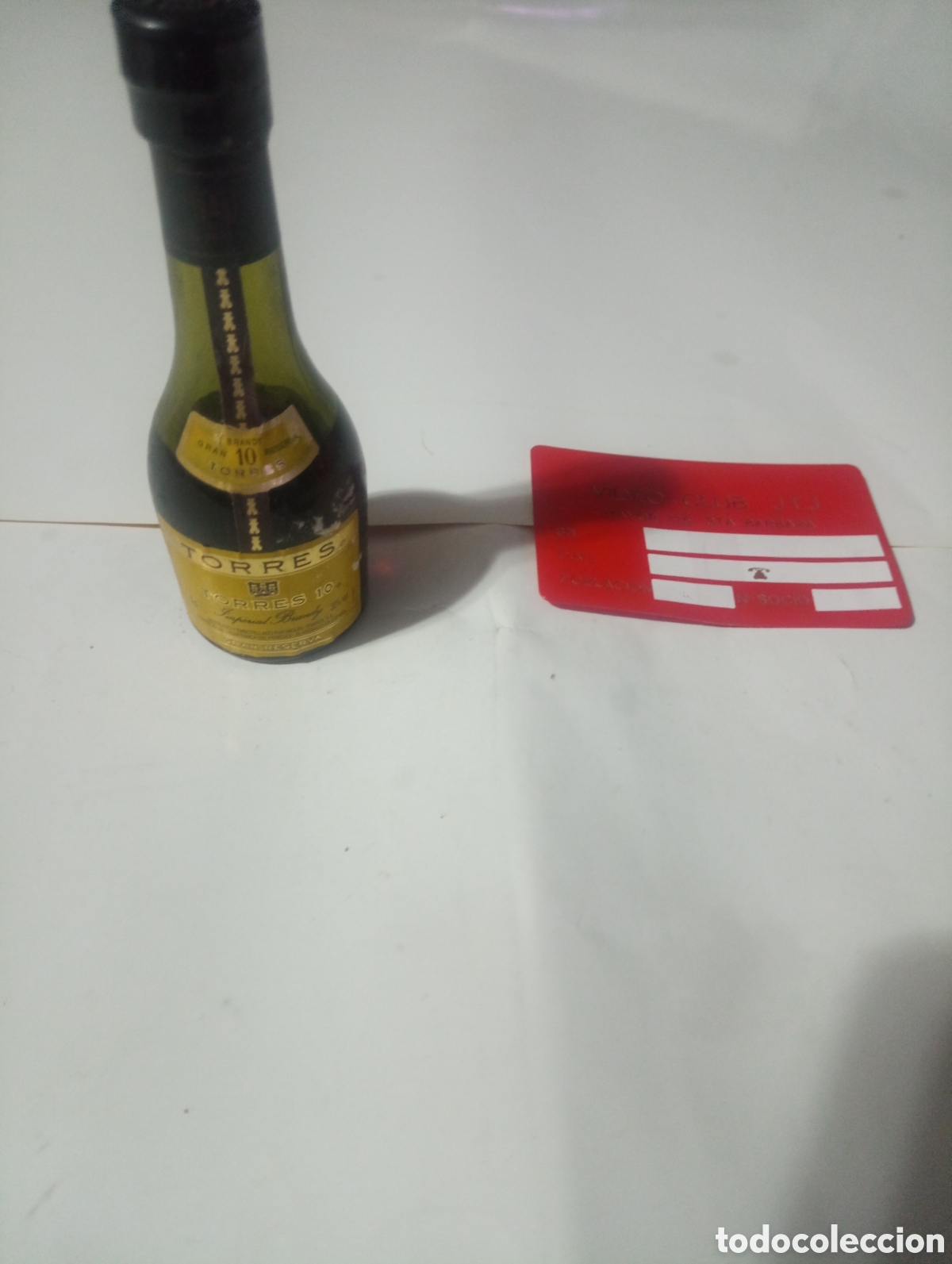 Otras Botellas y Bebidas Antiguas de colecci&oacute;n: Botell&iacute;n brandy torres 10