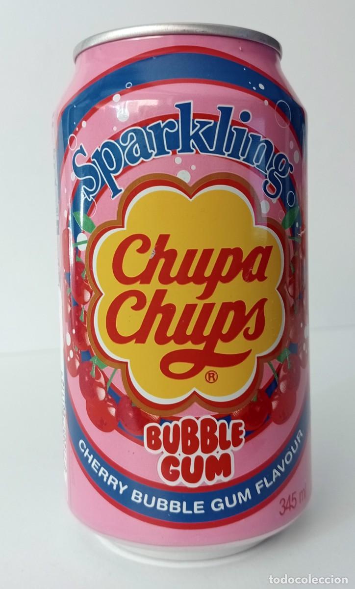 Otras Botellas y Bebidas Antiguas de colecci&oacute;n: LATA VAC&Iacute;A BEBIDA CHUPA CHUPS SPARKLING BUBBLE GUM