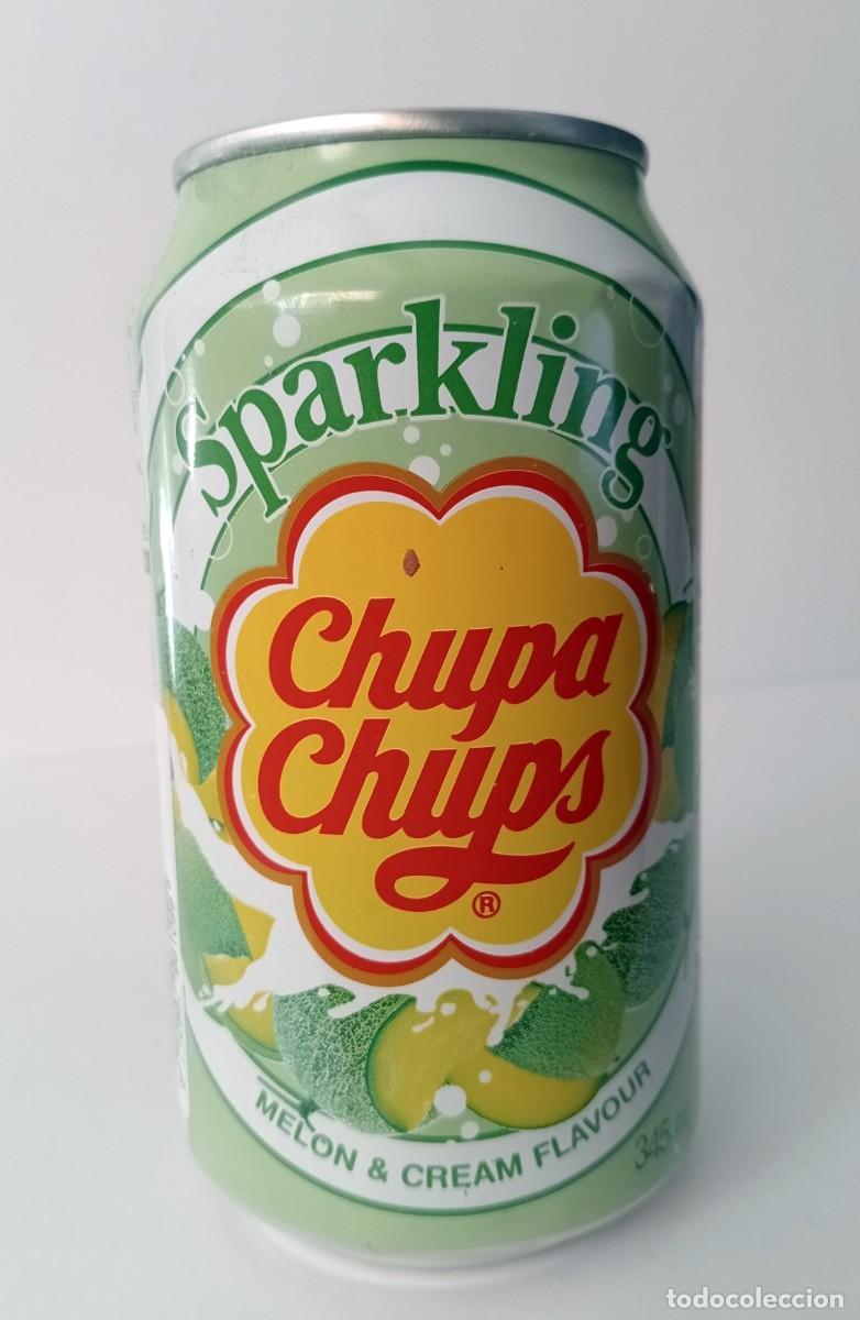 Otras Botellas y Bebidas Antiguas de colecci&oacute;n: LATA VAC&Iacute;A BEBIDA CHUPA CHUPS SPARKLING MELON & CREAM FLAVOUR