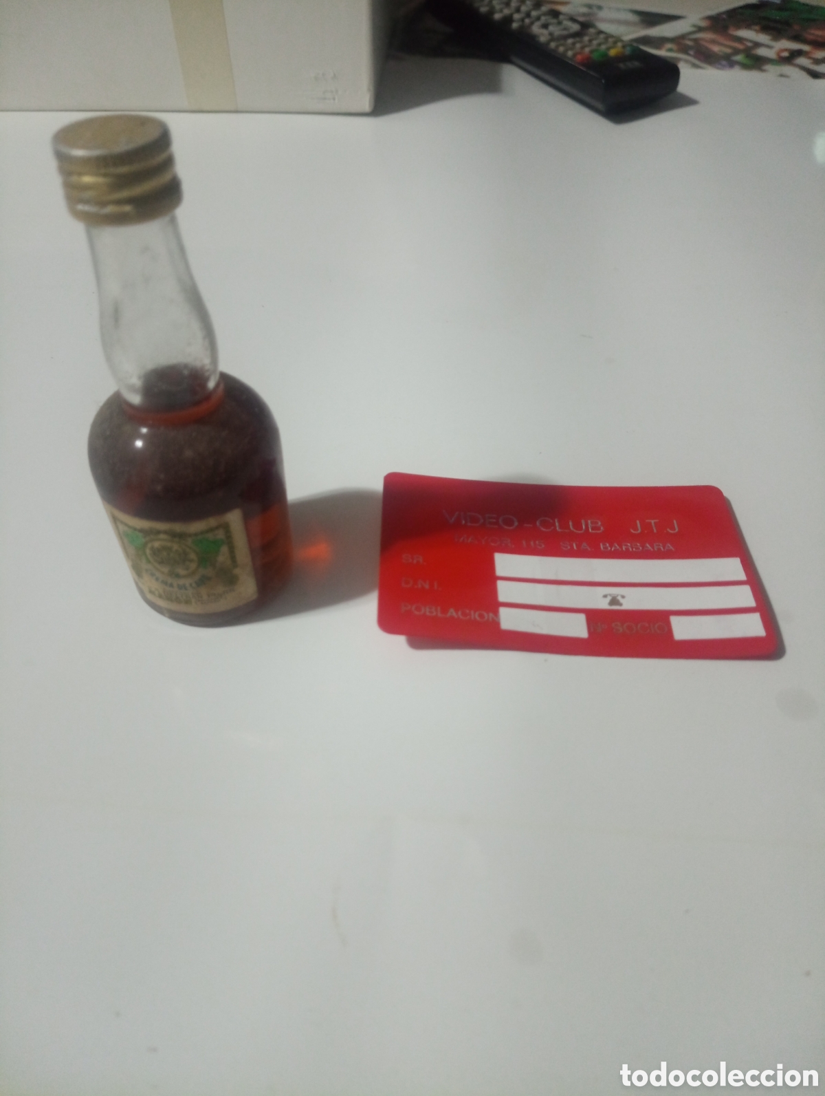 Otras Botellas y Bebidas Antiguas de colecci&oacute;n: Botell&iacute;n crema de caf&eacute; mamon