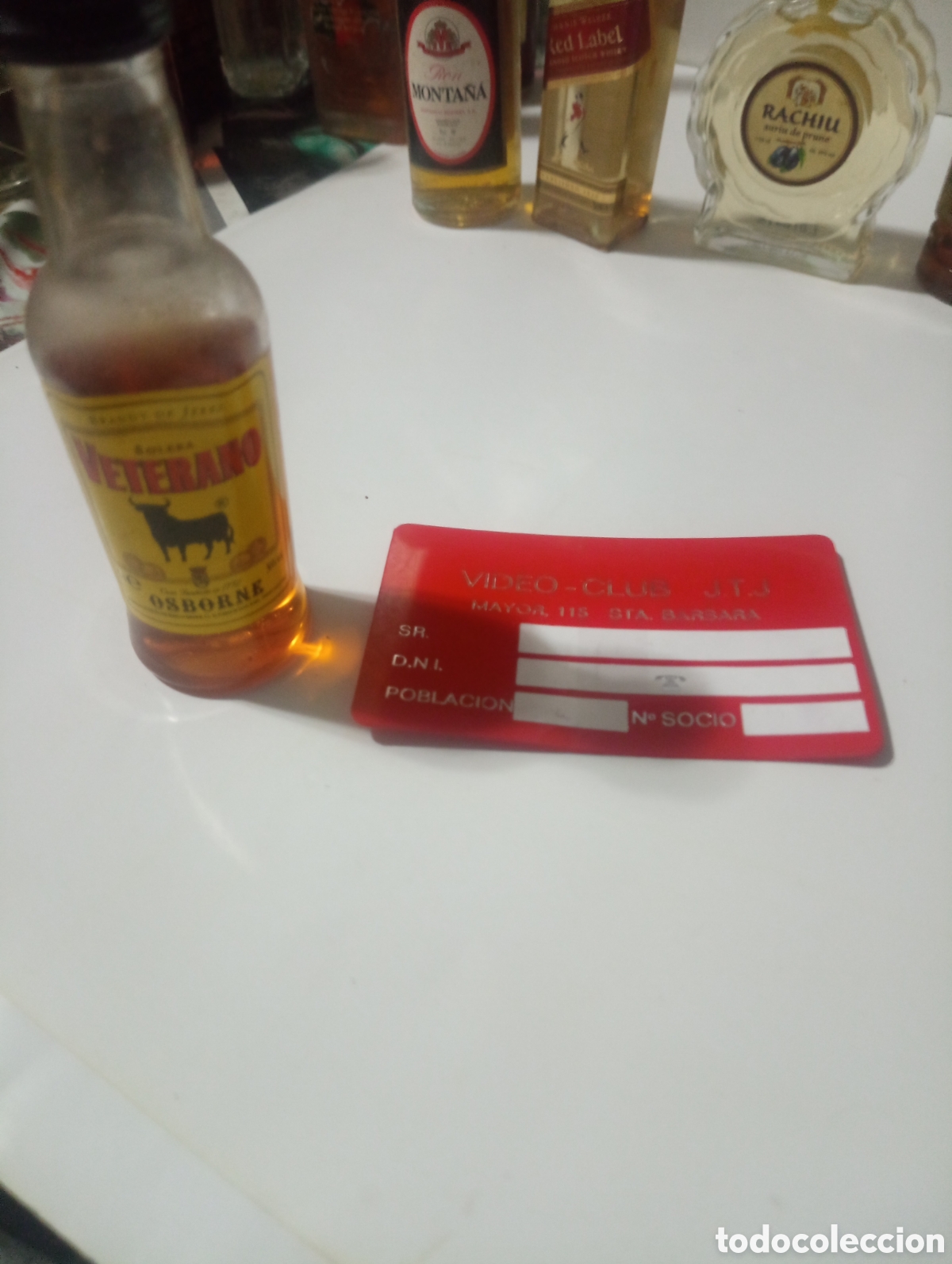 Otras Botellas y Bebidas Antiguas de colecci&oacute;n: Botell&iacute;n brandy veterano Osborne