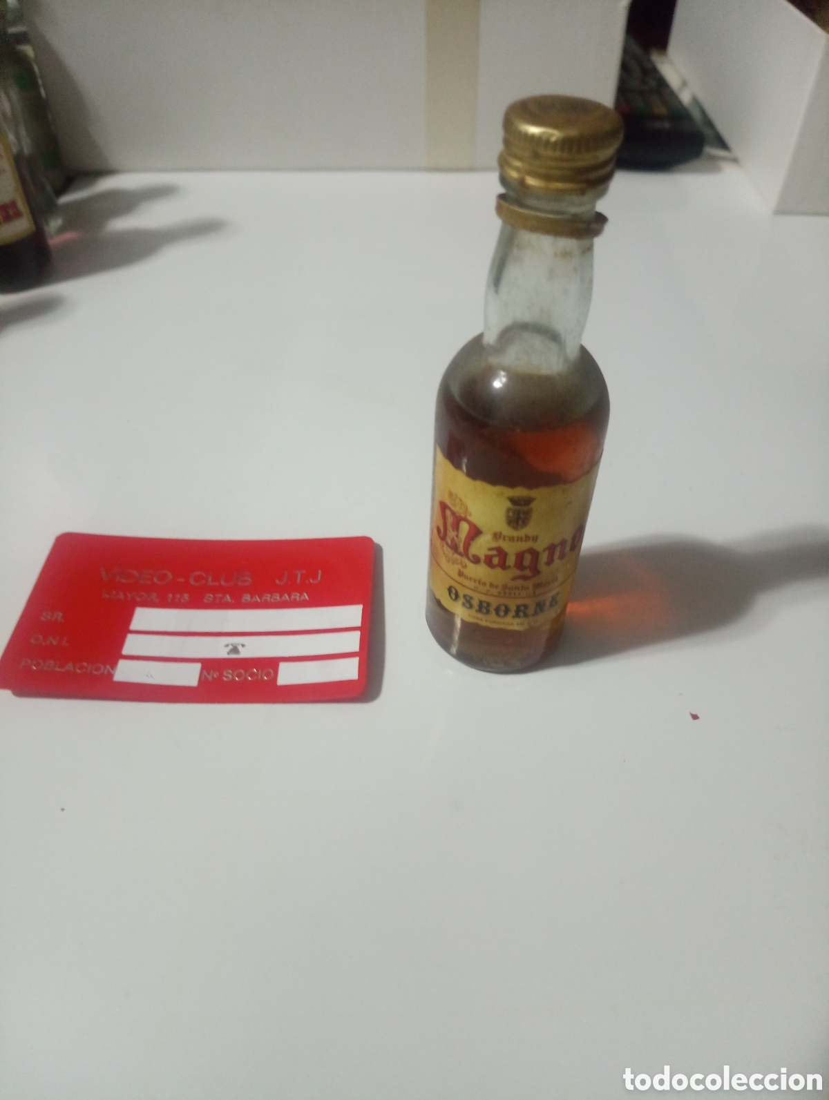 Otras Botellas y Bebidas Antiguas de colecci&oacute;n: Botell&iacute;n brandy magno Osborne