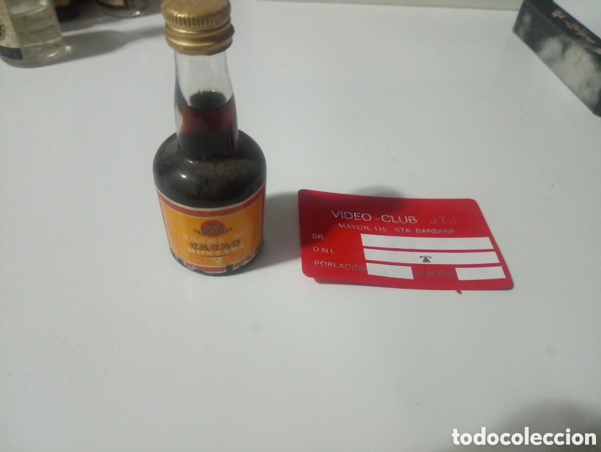 Otras Botellas y Bebidas Antiguas de colecci&oacute;n: Botell&iacute;n crema de cacao monta&ntilde;a