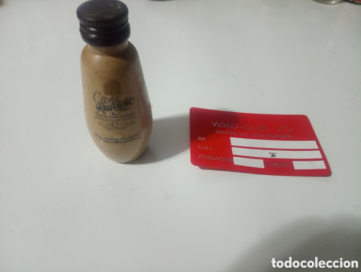 Otras Botellas y Bebidas Antiguas de colecci&oacute;n: Botell&iacute;n crema de ruaviejo licor de orujo