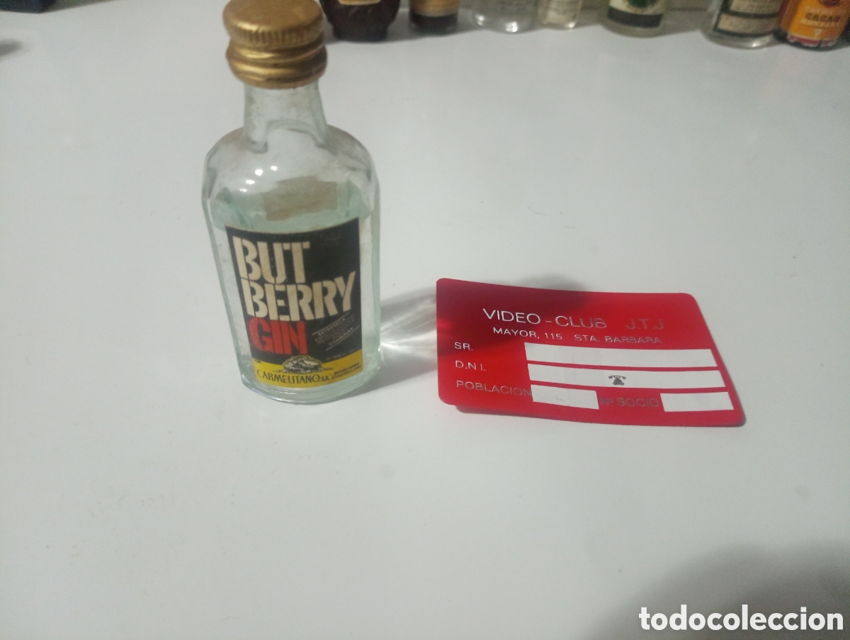 Otras Botellas y Bebidas Antiguas de colecci&oacute;n: Botell&iacute;n but Berry gin carmelitano