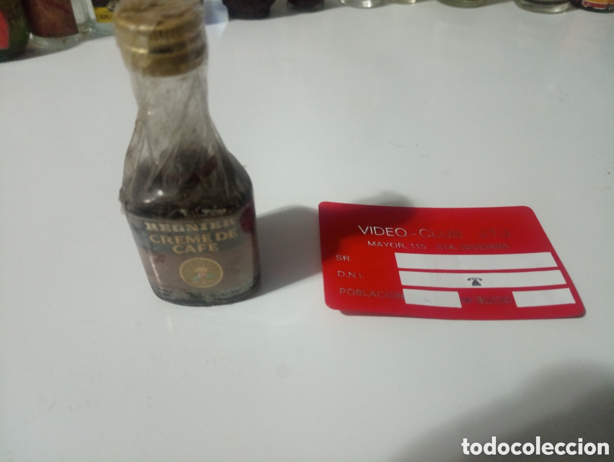 Otras Botellas y Bebidas Antiguas de colecci&oacute;n: Botell&iacute;n crema de caf&eacute; regnier