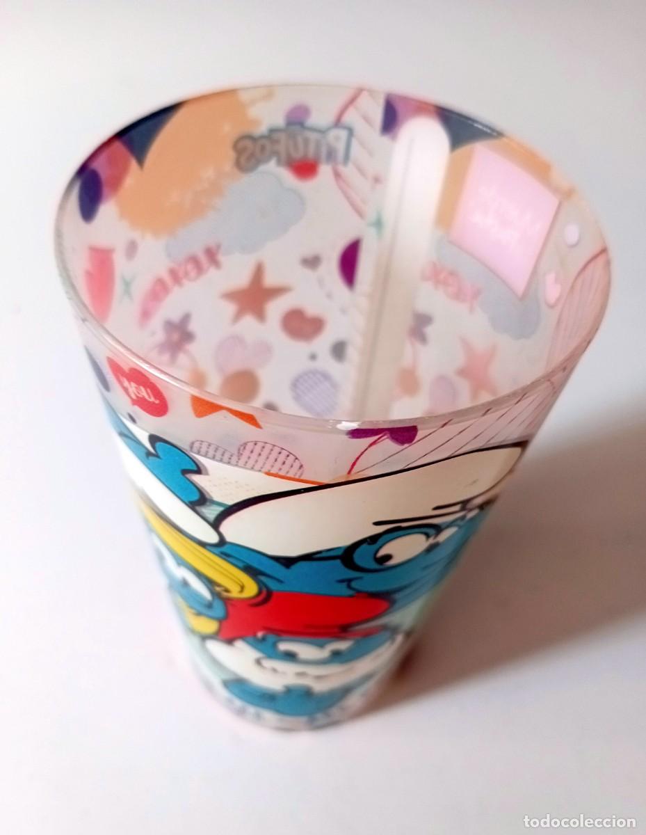 Otras botellas y bebidas antiguas de colecci&oacute;n: VASO DE PL&Aacute;STICO DE LOS PITUFOS - Foto 4